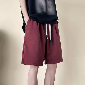 AIDASE  -  American Drawstring Solid Color Sports Shorts Men's Summer Basketball Running Trendy Brand Loose Casual aidase-shop